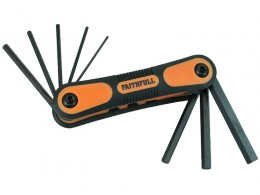 Faithfull Folding Hex Key Set (8) Metric £11.99